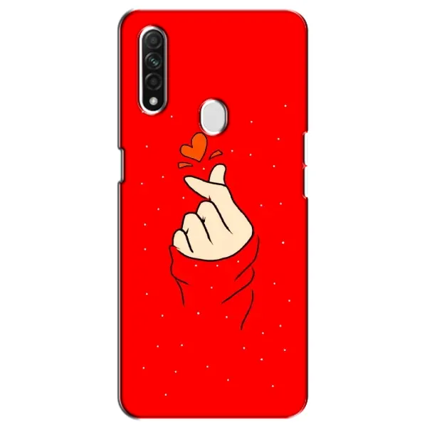 Чехол с рисунком «Сердце на красном» для OPPO A31 Чехол с рисунком «Сердце на красном» для OPPO A31