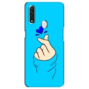 Чохол (Знак сердечка) для Oppo A31 (Сердечко на синоьому)