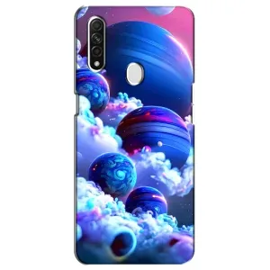 Чехлы КОСМОС для Oppo A31 (Синие планеты)