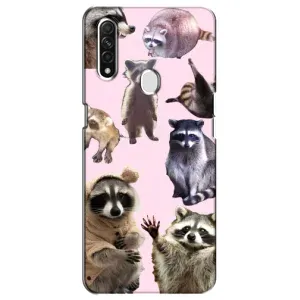 Силиконовый Чехол с Енотами на Oppo A31 (Смешные Еноты)