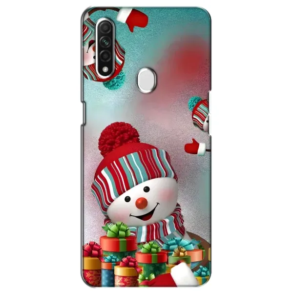 Чехол с рисунком «Снеговик в шапке» для OPPO A31