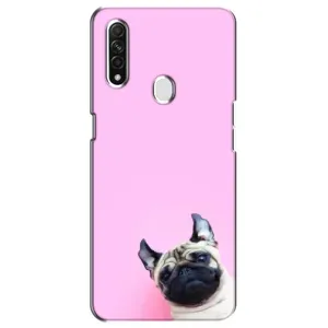 Бампер для Oppo A31 с картинкой "Песики" (Собака на розовом)