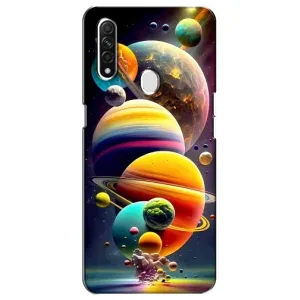 Чехол (ТПУ) с планетами на Oppo A31 (Солнечна система)