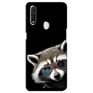 Силиконовый Чехол с Енотами на Oppo A31 (Стильный Енот)