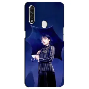 Чохол з картинкою Венсдей на Oppo A31 (Венсдей з парасолькою)