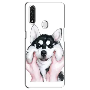 Бампер для Oppo A31 с картинкой "Песики" (Собака Хаски)