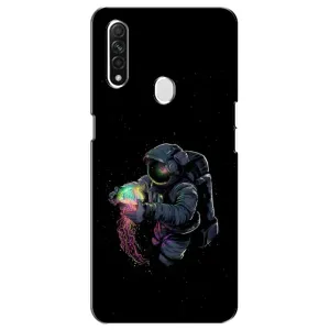 Силиконовый Чехол с принтом "Космонавты" на Oppo A31 (В руках земля)