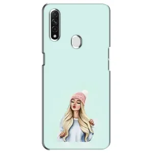 Силіконовый Чохол на Oppo A31 з картинкой Модных девушек (В шапці)