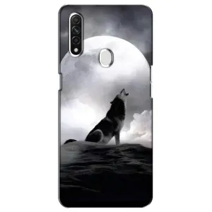 Чехол с Волком на Oppo A31 (Волк и луна)