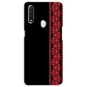 Силиконовый Чехол на Oppo A31 с картинкой Вышиванки (Вышиванка на черном)