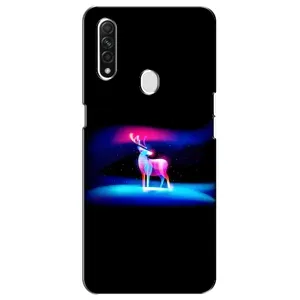 Силиконовый бампер с картинкой животных для Oppo A31 (Яркий олень)