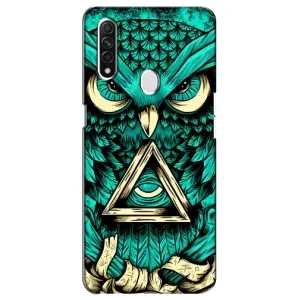 Чехлы с принтом СОВЫ для Oppo A31 (Зеленая сова)