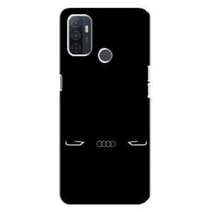 Силиконовый бампер с картинкой машины на Oppo A32 (Силует Audi)