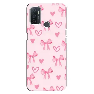 Чехол банты для Oppo A32 (Бантики и сердечки)