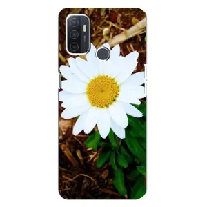Чехол с ромашками на Oppo A32 (Белая ромашка)