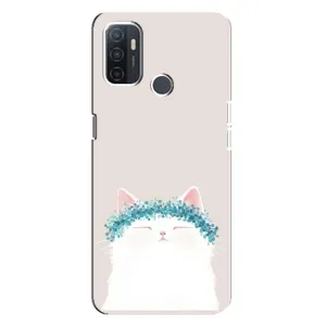 Чохол на тематику: Коти для OPPO A32 (Білий котик)