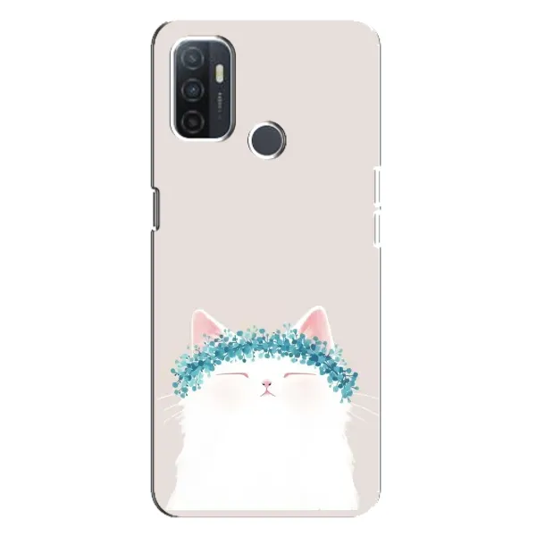 Чехол с рисунком «Белый котик» для OPPO A32 Чехол с рисунком «Белый котик» для OPPO A32