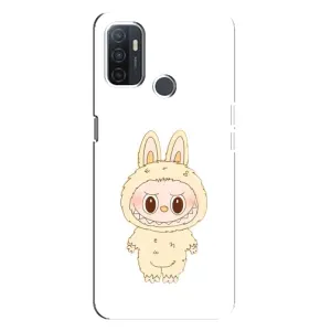 Чохол з принтом Лабубу для Oppo A32 (Бежевий Лабубу)