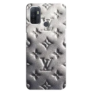 Текстурный Чехол Louis Vuitton для Оппо А32 (Бежевый ЛВ)