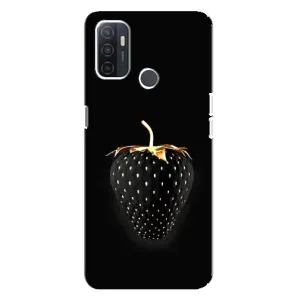 Чехол с изображением  вкусной еды для Oppo A32 (Чёрная клубника)
