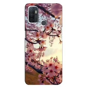 Чехол с принтом САКУРЫ на Oppo A32 (Цветущая сакура)