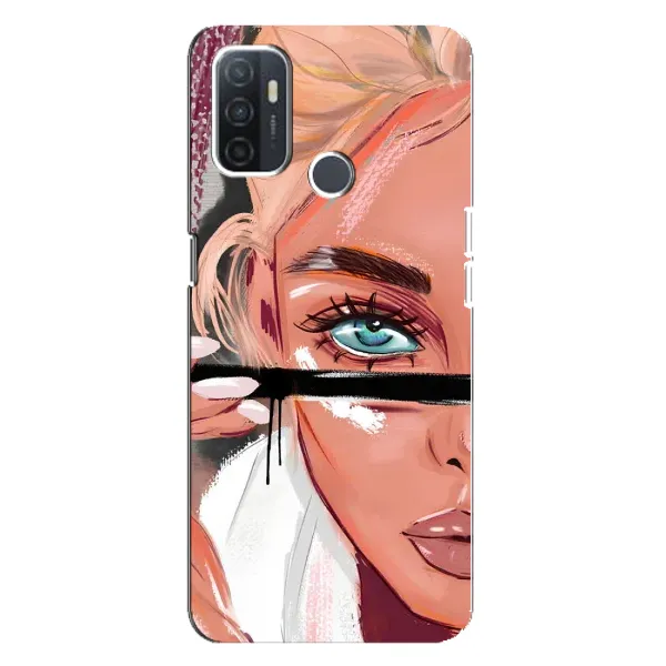 Чехол с рисунком «Девушка и ресницы» для OPPO A32 Чехол с рисунком «Девушка и ресницы» для OPPO A32