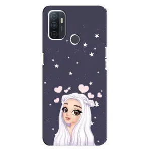 Чехол Стильные девушки на Oppo A32 (Девушка и сердечки)