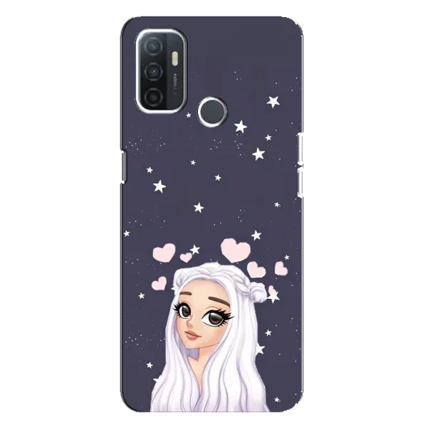 Чехол с рисунком «Девушка и сердечки» для OPPO A32 Чехол с рисунком «Девушка и сердечки» для OPPO A32