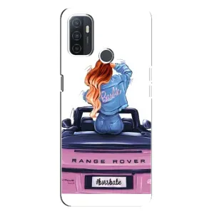 Силиконовый Чехол на Oppo A32 с картинкой Стильных Девушек (Девушка на машине)