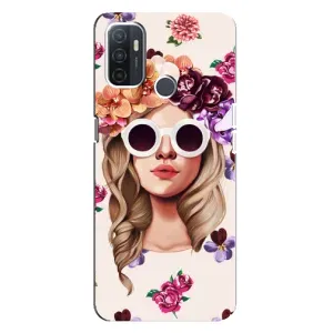 Чехол с картинкой Модные Девчонки Oppo A32 (Девушка в очках)