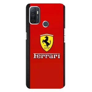 Силиконовый бампер с картинкой машины на Oppo A32 (Ferrari Logo)