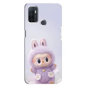 Чохол з принтом Лабубу для Oppo A32 (Фіолетовий Лабубу)