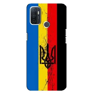 Чехлы УПА (Красно-Чёрный) на Oppo A32 (Флаг УПА)