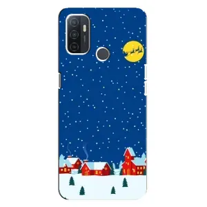 Силіконовий бампер на різдво для Oppo A32 (Місто в снігу)