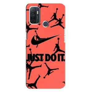 Силиконовый Чехол Nike Air Jordan на Оппо А32 (Just Do It)