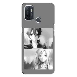 Чехол с персонажами АНИМЕ на Oppo A32 (Кирито-Асуна)