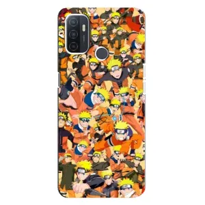Чехлы с принтом Наруто на Oppo A32 (Коллаж Наруто)