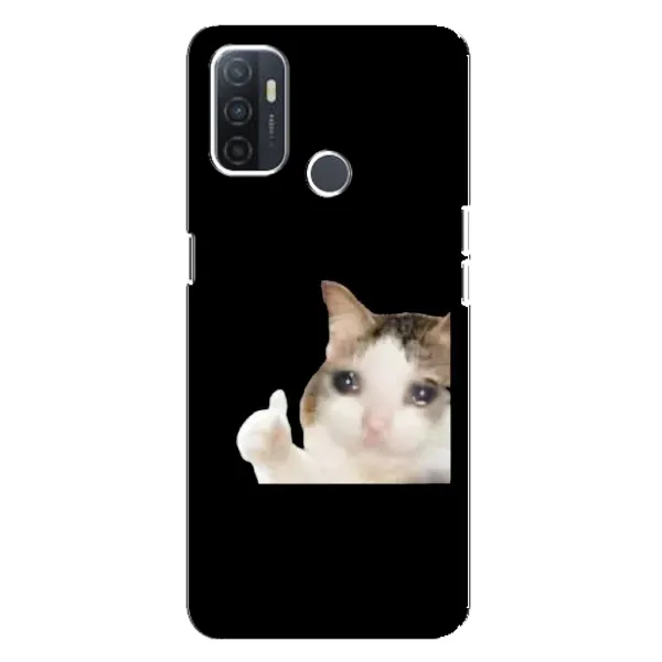 Чехол с рисунком «Кот в слезах» для OPPO A32 Чехол с рисунком «Кот в слезах» для OPPO A32