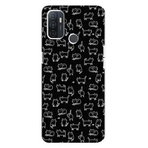 Чохол на тематику: Коти для OPPO A32 (Котики на чорному)
