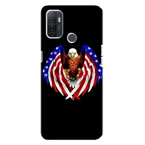 Чехол Флаг USA для Oppo A32 (Крылья США)