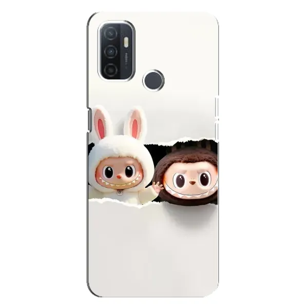 Чехол с рисунком «Фигурки Labubu» для OPPO A32 Чехол с рисунком «Фигурки Labubu» для OPPO A32