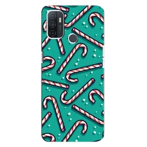 Силіконовий бампер на різдво для Oppo A32 (Льодяники)