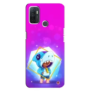 Чохол Бравл Старс для Oppo A32 (Леон у костюмі Акули)