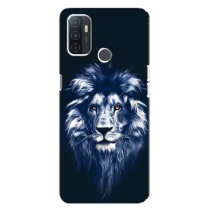 Чохол з картинкою на Oppo A32 (Лев – синій)