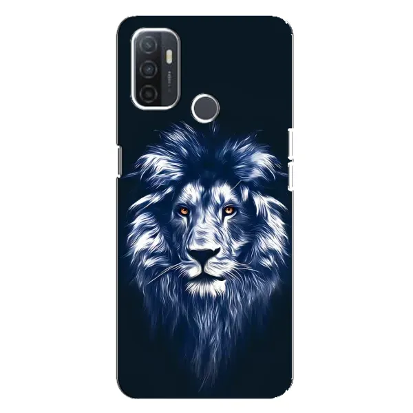 Чехол с рисунком «Лев - синий» для OPPO A32 Чехол с рисунком «Лев - синий» для OPPO A32