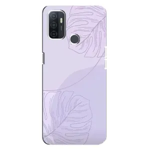 Чехол цветочный дизайн для Oppo A32 (Монстера фиолетовая)