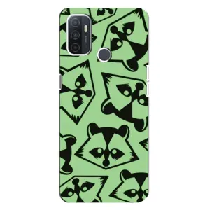 Силиконовый Чехол с Енотами на Oppo A32 (Мордочки Енота)