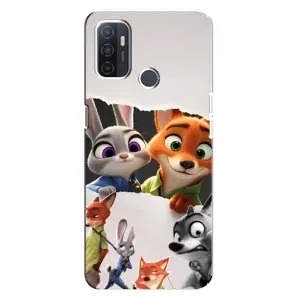 Силіконовий чохол з принтом Зоотрополіс для Oppo A32 (Персонажі Зоо)