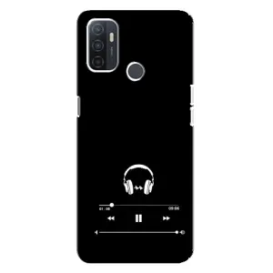 Чохол з картинками на чорному фоні для Oppo A32 (Плеєр)