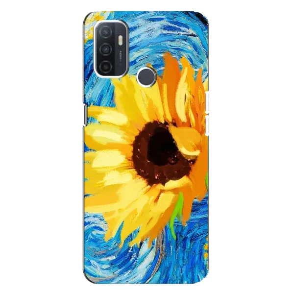 Чехол с рисунком «Подсолнух цветок» для OPPO A32 Чехол с рисунком «Подсолнух цветок» для OPPO A32